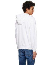 weißer Pullover mit einem Kapuze von Hugo