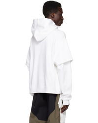 weißer Pullover mit einem Kapuze von ACRONYM
