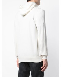 weißer Pullover mit einem Kapuze von Brunello Cucinelli