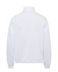 weißer Pullover mit einem Reißverschluss am Kragen von Brax