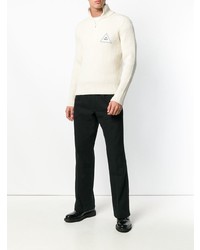 weißer Pullover mit einem Reißverschluss am Kragen von Gosha Rubchinskiy
