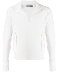 weißer Pullover mit einem Reißverschluss am Kragen von Hyein Seo
