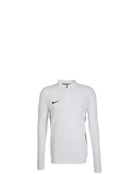 weißer Pullover mit einem Reißverschluss am Kragen von Nike