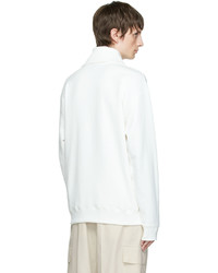 weißer Pullover mit einem Reißverschluss am Kragen von Missoni