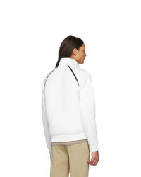 weißer Pullover mit einem Reißverschluss am Kragen von Fendi
