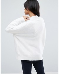weißer Pullover mit einem Reißverschluß von Asos