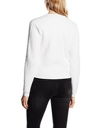weißer Pullover mit einem Reißverschluß von Calvin Klein Jeans