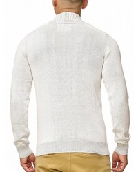 weißer Pullover mit einem Reißverschluß von INDICODE