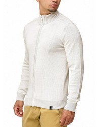 weißer Pullover mit einem Reißverschluß von INDICODE