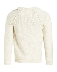 weißer Pullover mit einem Reißverschluß von khujo