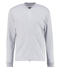 weißer Pullover mit einem Reißverschluß von Minimum