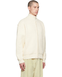 weißer Pullover mit einem Reißverschluß von AMOMENTO