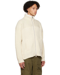 weißer Pullover mit einem Reißverschluß von Sacai