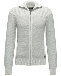 weißer Pullover mit einem Reißverschluß von Petrol Industries