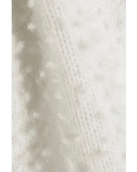 weißer Pullover mit einem Rundhalsausschnitt mit Reliefmuster von Chloé