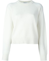 weißer Pullover mit einem Rundhalsausschnitt von Alexander Wang