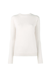 weißer Pullover mit einem Rundhalsausschnitt von Alexandra Golovanoff