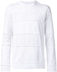 weißer Pullover mit einem Rundhalsausschnitt von Alexandre Plokhov