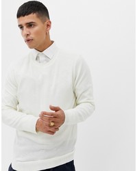 weißer Pullover mit einem Rundhalsausschnitt von ASOS DESIGN