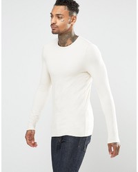 weißer Pullover mit einem Rundhalsausschnitt von Asos