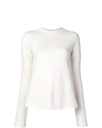 weißer Pullover mit einem Rundhalsausschnitt von Aspesi