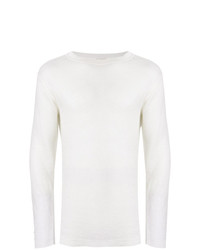 weißer Pullover mit einem Rundhalsausschnitt von Barena