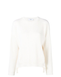 weißer Pullover mit einem Rundhalsausschnitt von Blugirl