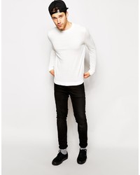 weißer Pullover mit einem Rundhalsausschnitt von Asos