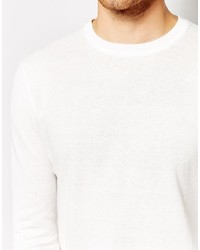 weißer Pullover mit einem Rundhalsausschnitt von Asos