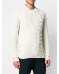 weißer Pullover mit einem Rundhalsausschnitt von Eleventy