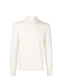 weißer Pullover mit einem Rundhalsausschnitt von Canali