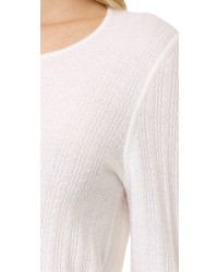 weißer Pullover mit einem Rundhalsausschnitt von TSE