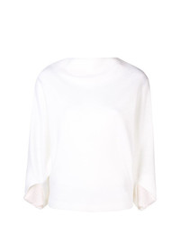 weißer Pullover mit einem Rundhalsausschnitt von Chalayan