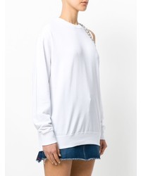 weißer Pullover mit einem Rundhalsausschnitt von Forte Dei Marmi Couture