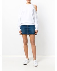 weißer Pullover mit einem Rundhalsausschnitt von Forte Dei Marmi Couture