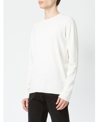 weißer Pullover mit einem Rundhalsausschnitt von Roberto Collina