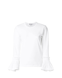 weißer Pullover mit einem Rundhalsausschnitt von Comme Des Garcons Comme Des Garcons