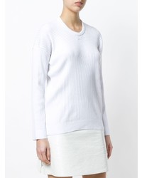 weißer Pullover mit einem Rundhalsausschnitt von Courreges
