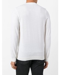 weißer Pullover mit einem Rundhalsausschnitt von A Kind Of Guise