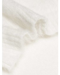 weißer Pullover mit einem Rundhalsausschnitt von Moncler