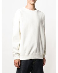 weißer Pullover mit einem Rundhalsausschnitt von Nanamica