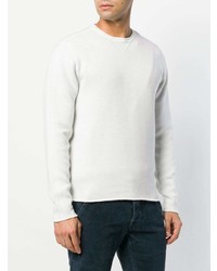 weißer Pullover mit einem Rundhalsausschnitt von Jacob Cohen