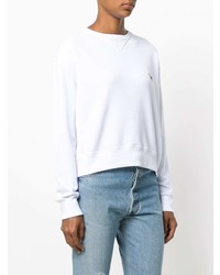 weißer Pullover mit einem Rundhalsausschnitt von Calvin Klein 205W39nyc