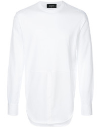 weißer Pullover mit einem Rundhalsausschnitt von DSQUARED2