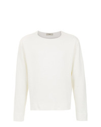 weißer Pullover mit einem Rundhalsausschnitt von Egrey