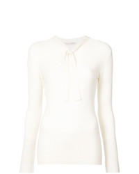 weißer Pullover mit einem Rundhalsausschnitt von Emilia Wickstead