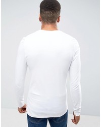 weißer Pullover mit einem Rundhalsausschnitt von Asos