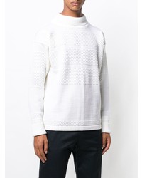 weißer Pullover mit einem Rundhalsausschnitt von S.N.S. Herning