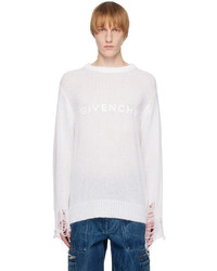 weißer Pullover mit einem Rundhalsausschnitt von Givenchy