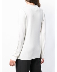 weißer Pullover mit einem Rundhalsausschnitt von Fabiana Filippi
